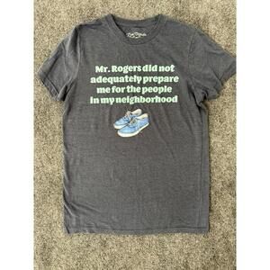 Title: Mr. Rogers Funny Soft Casual Graphic Tee Live Outside The Limits Gray S